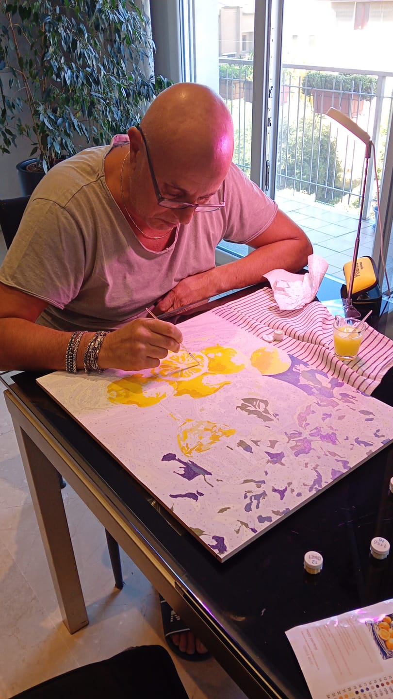 Customer photo review of Lemons and Wine | Paint by Numbers