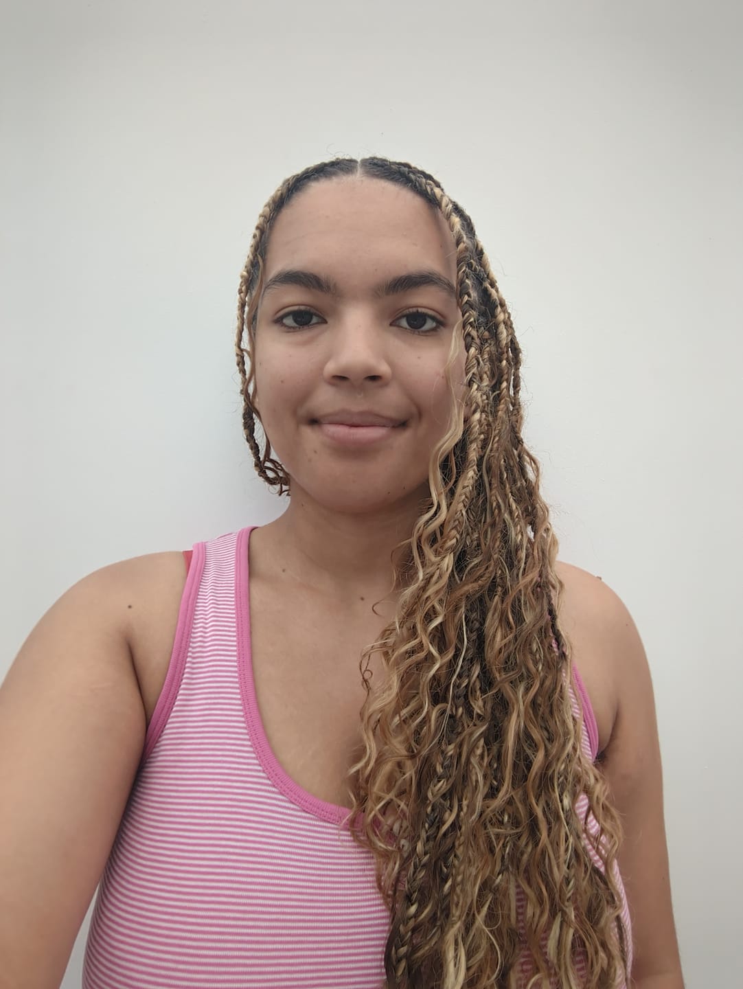 Customer photo review of #4/27/30/613 Mix Color Blend Deep Wave Human Braiding Hair