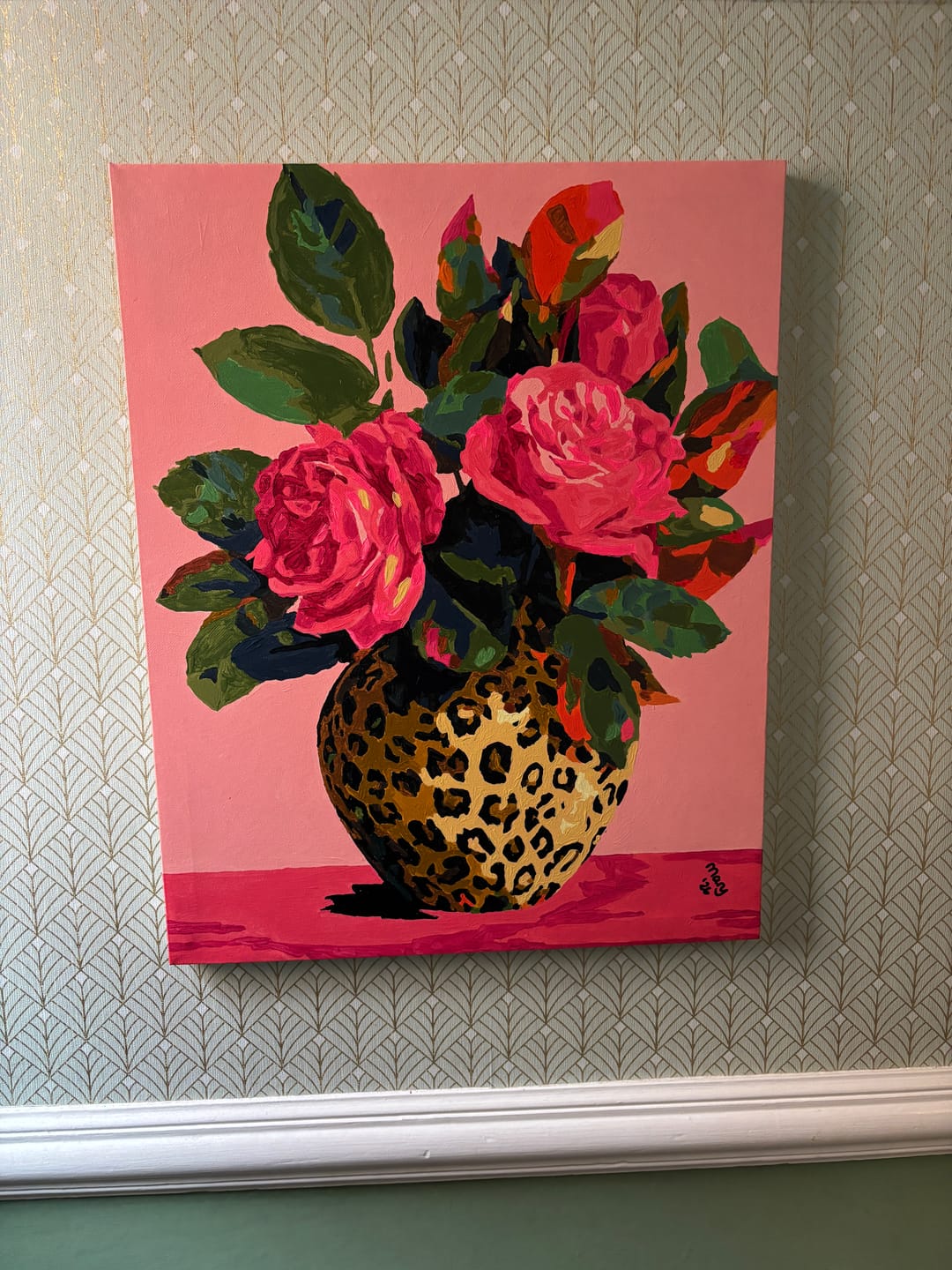 Customer photo review of Wild Roses | Paint by Number