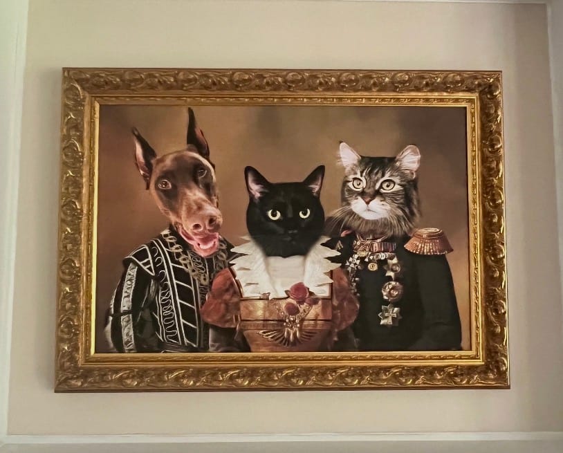 Customer photo review of The Nobles: Custom Pet Portrait