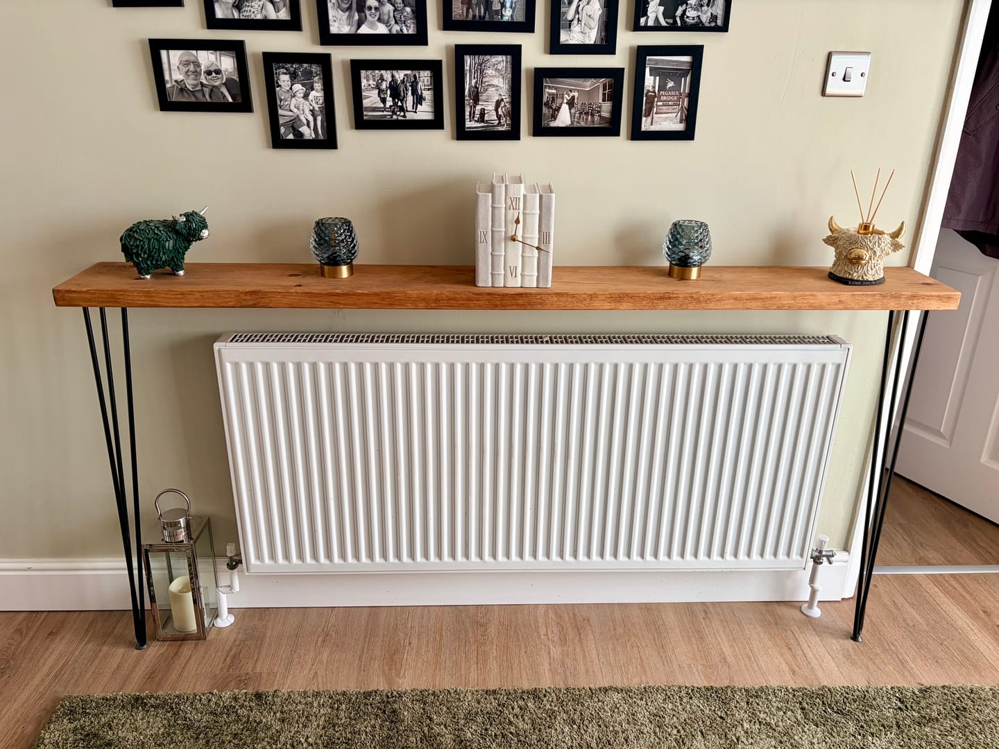 Customer photo review of Console Table 20cm Depth | Hairpin Leg