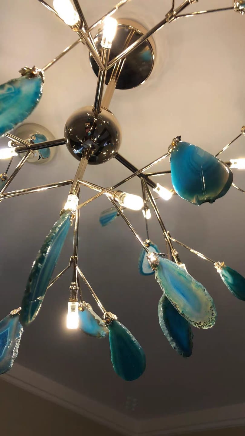 Customer photo review of Heracleum Colorful Agate Branch Chandelier