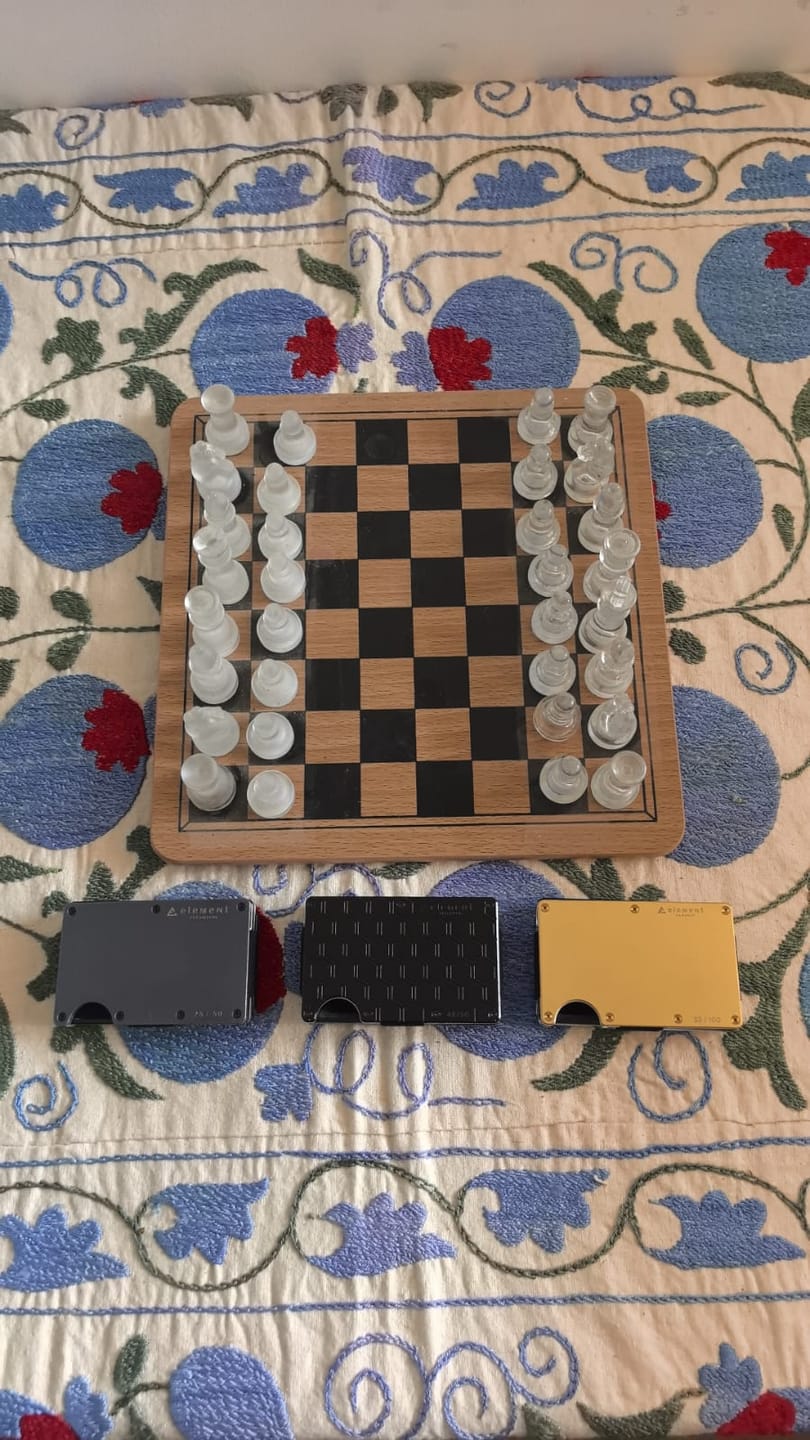 Customer photo review of ארנק אלמנט - ציפוי זהב 24 קראט - מארז פרימיום