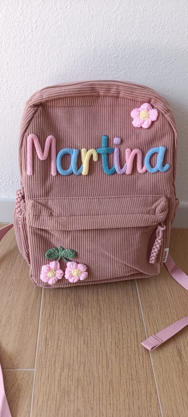Customer photo review of K&C - Personalized Knitted Backpack
