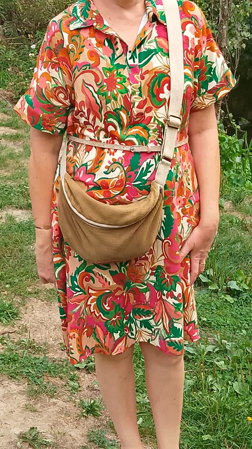 Customer photo review of Robe Marlène - viscose imprimé "vert lumière"