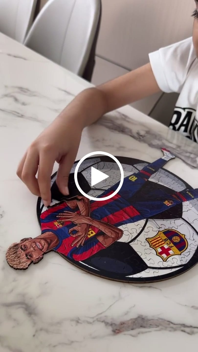 Customer video review of Lamine Yamal Wooden Puzzle