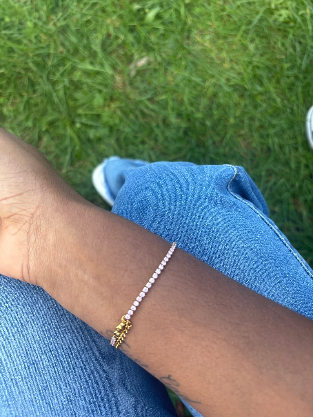 Customer photo review of Pink Tennis Armband