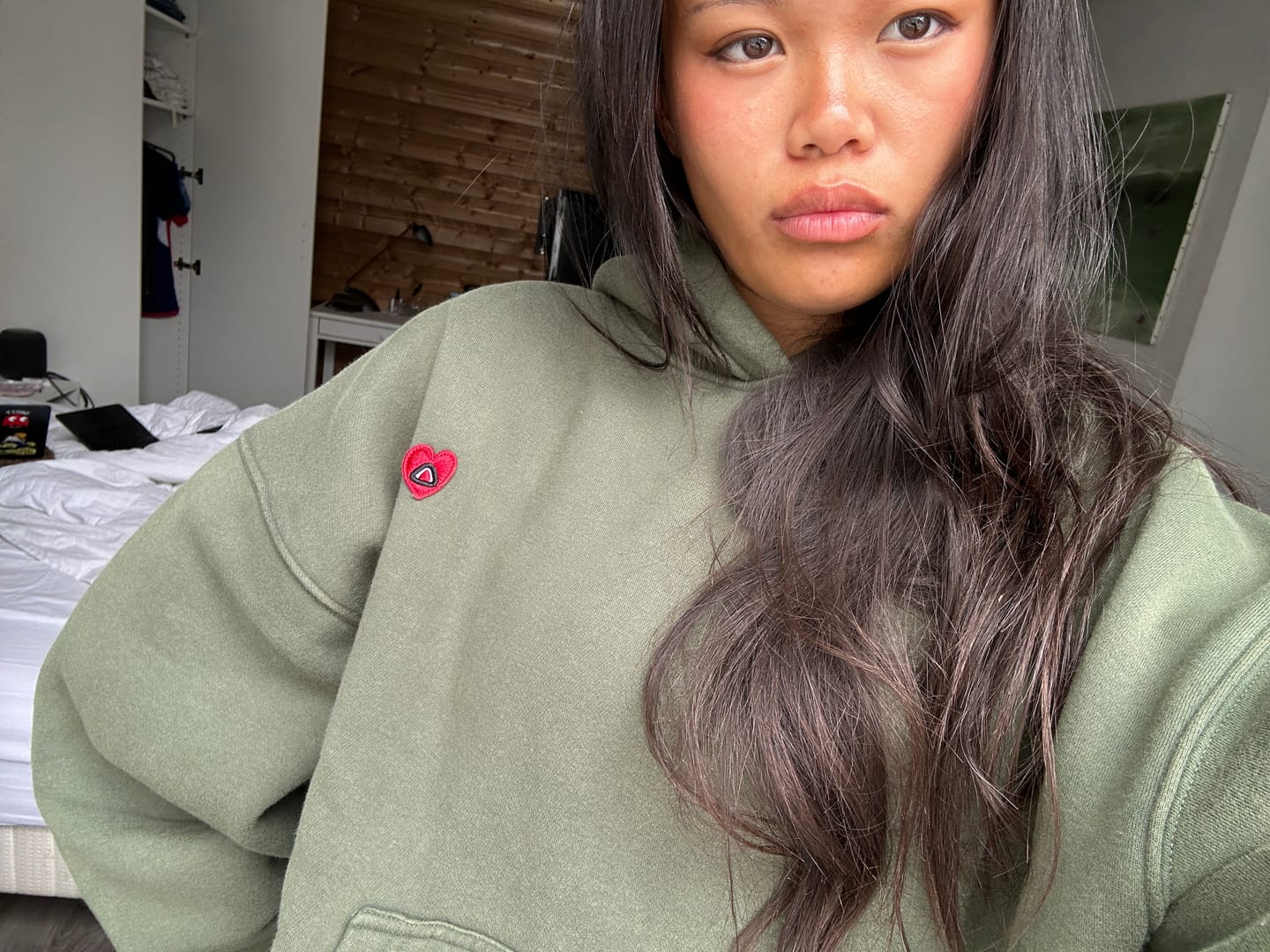 Customer photo review of Aelfric Eden Boxy Fit Distressed Washed Hoodie