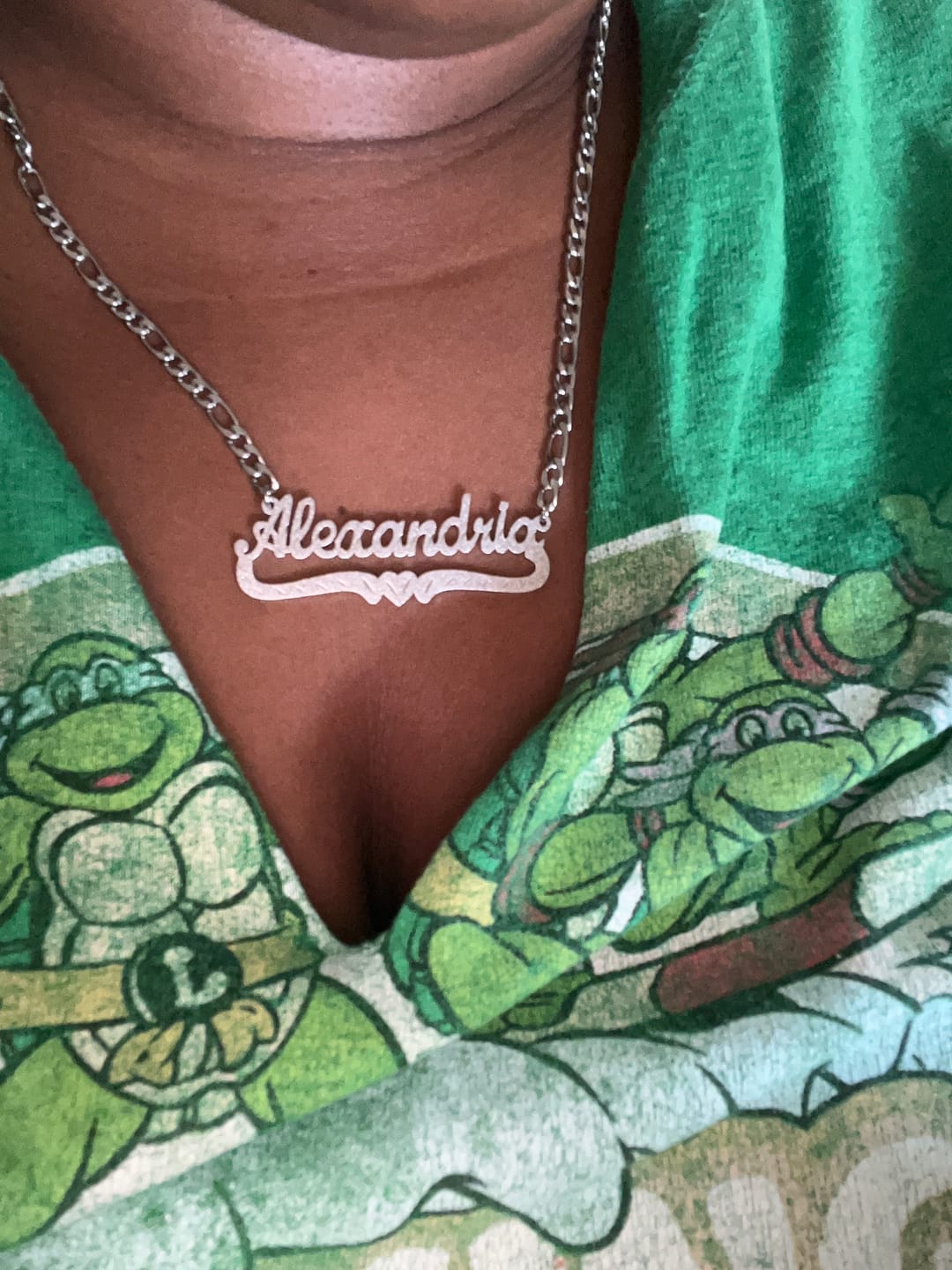 Customer photo review of Diamond Cut Heart Name Necklace