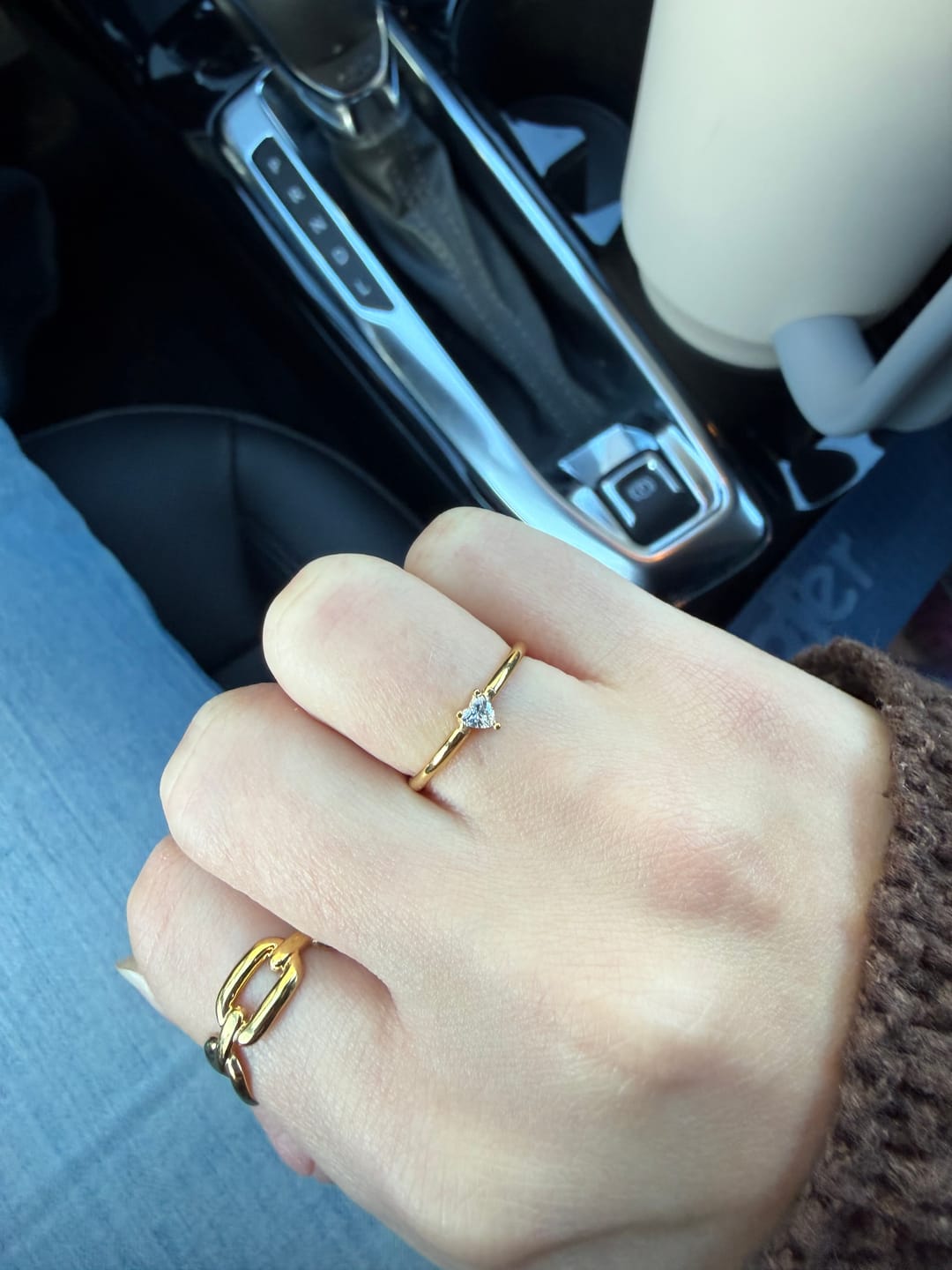 Customer photo review of 'Small Love' Crystal Heart Ring