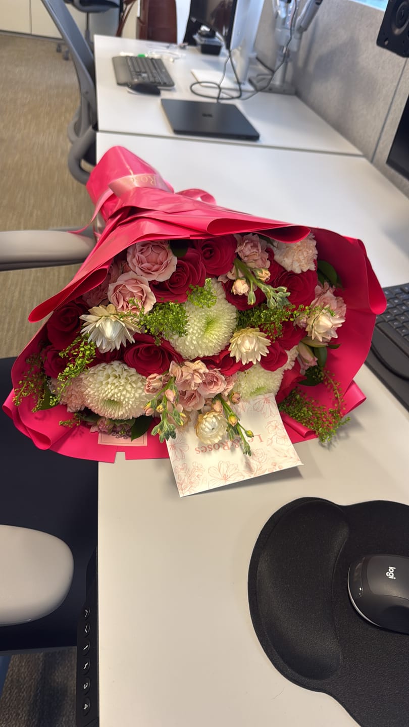 Customer photo review of Mixed Bouquet - Hot Pink