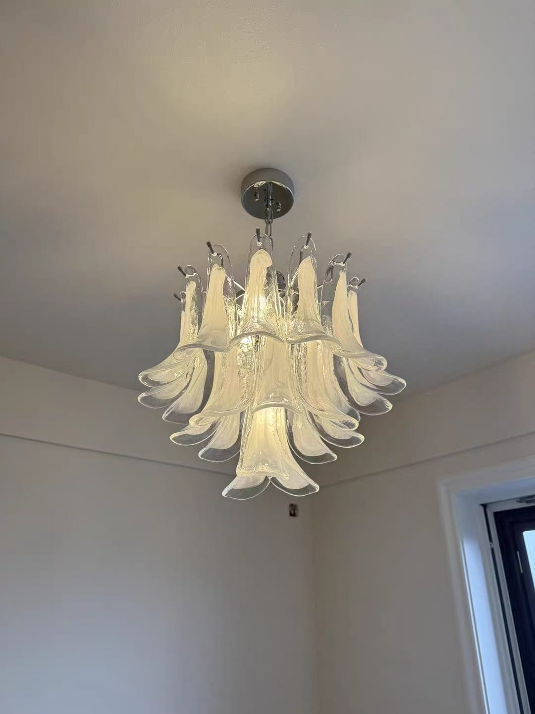 Customer photo review of Alessia White Jade Glass Branch Chandelier