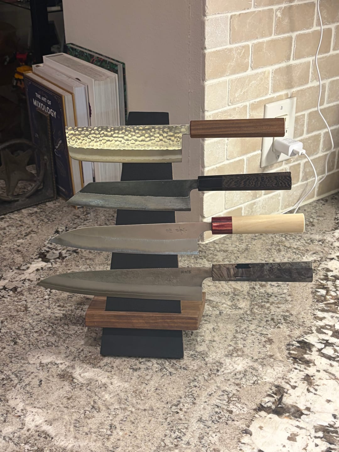 Customer photo review of Black Leather Tilt Stand