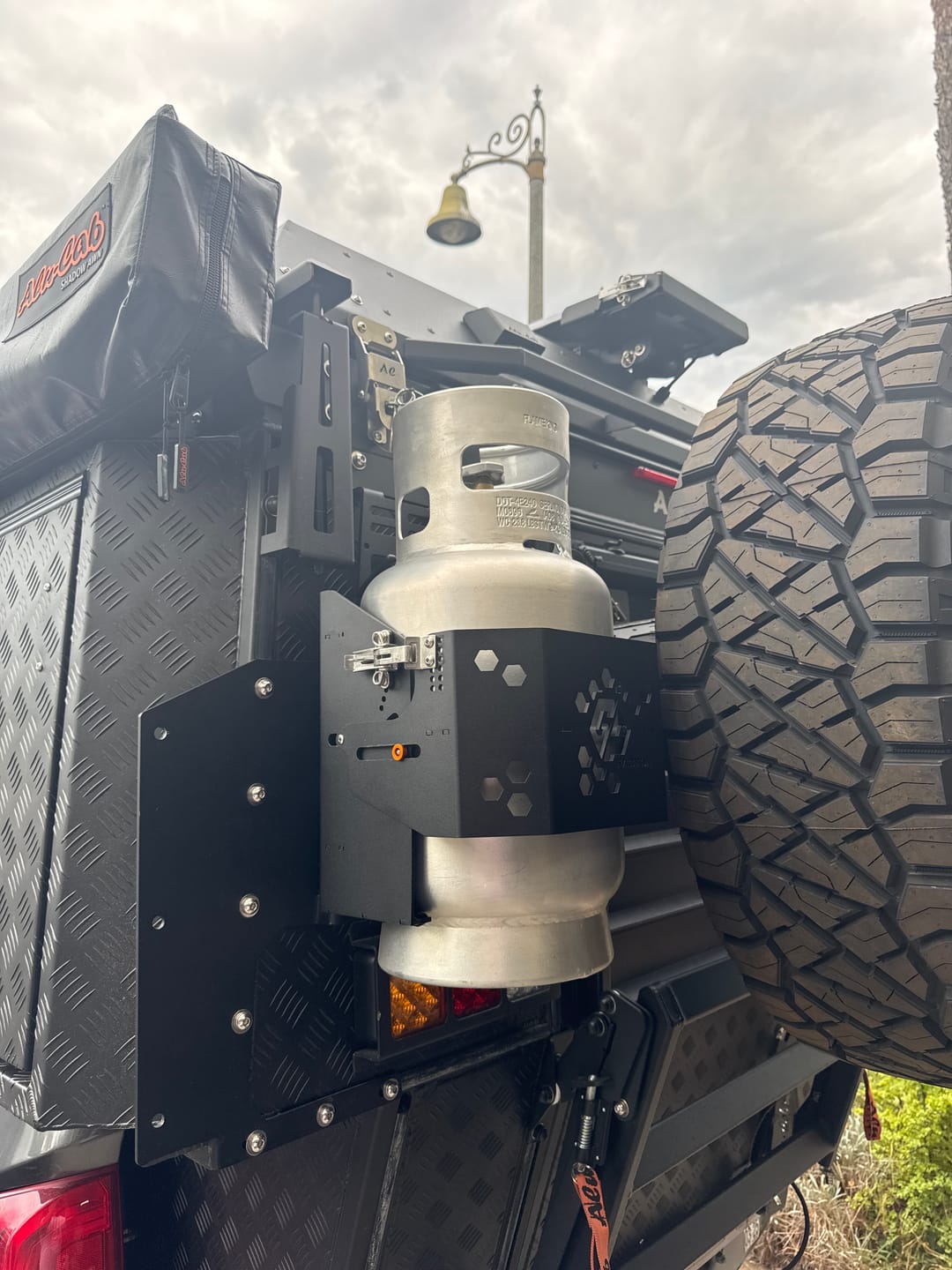 Customer photo review of GP Propane Tank Mount for 10lb propane tanks - Universal Fit