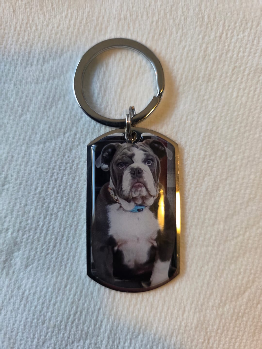 Customer photo review of Personalized Pet Keychain