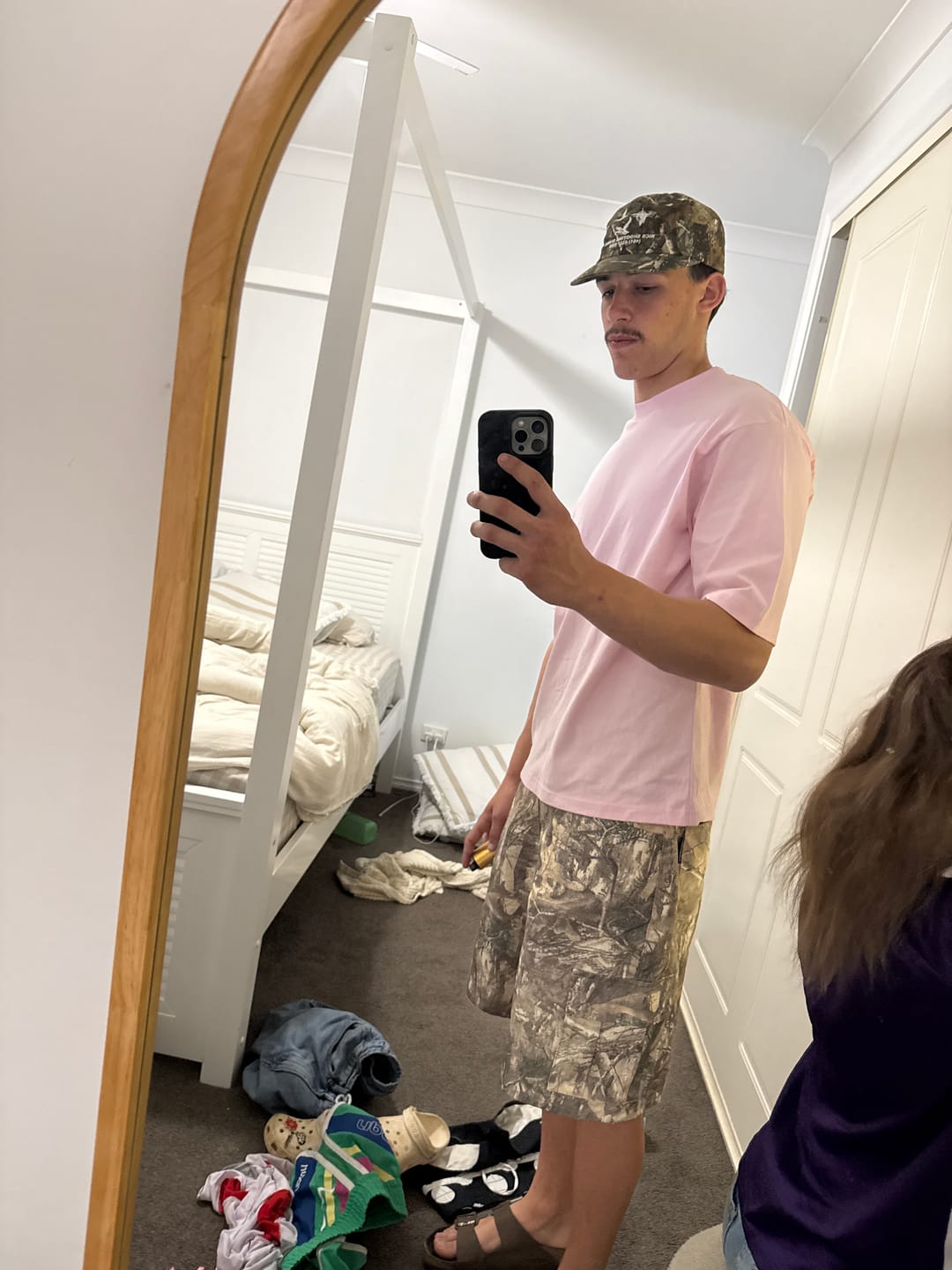 Customer photo review of Bush Camo Cargo Shorts