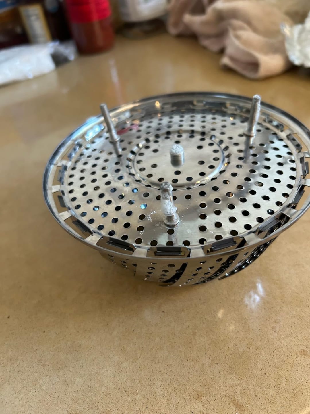 Customer photo review of SteamBloom™ Folding Steamer Basket: Turns Any Pot Into a Steamer