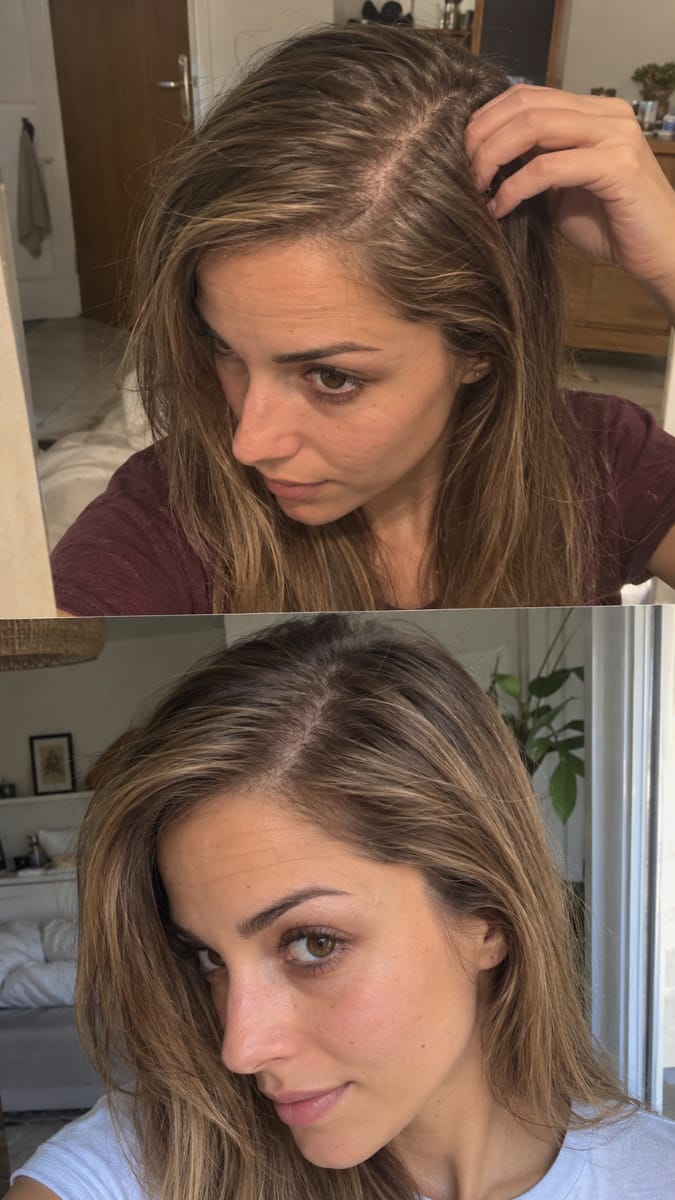 Customer photo review of KosmaHair Sérum | Restaurador Capilar & Entradas