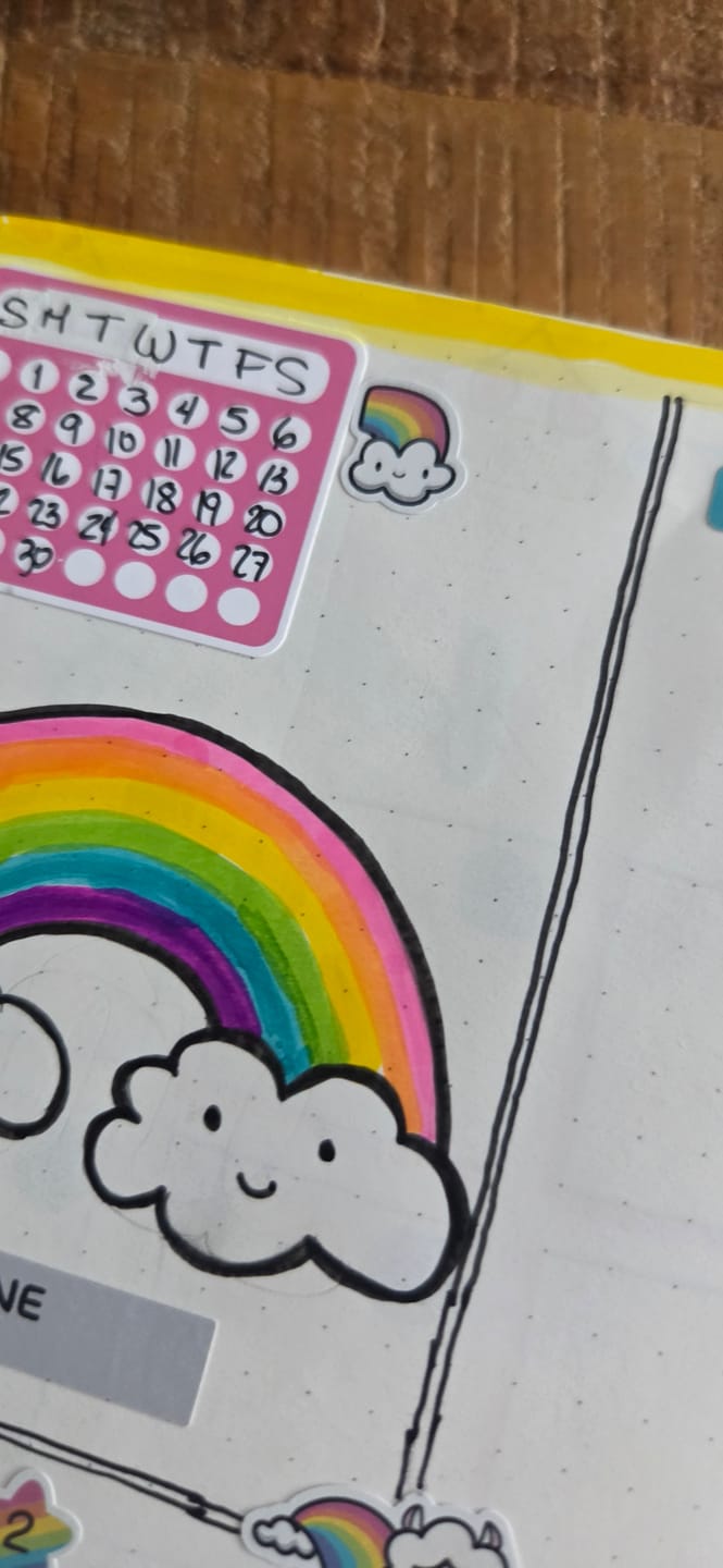 Customer photo review of Happy Rainbows Planner Stickers