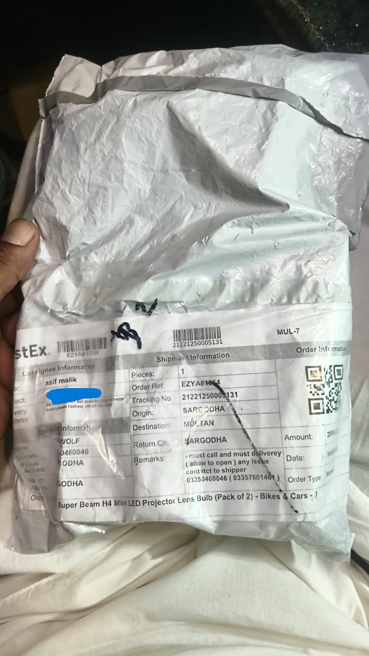 Customer photo review of 2 Super Beam H4 Mini LED Projector Lens Bulb