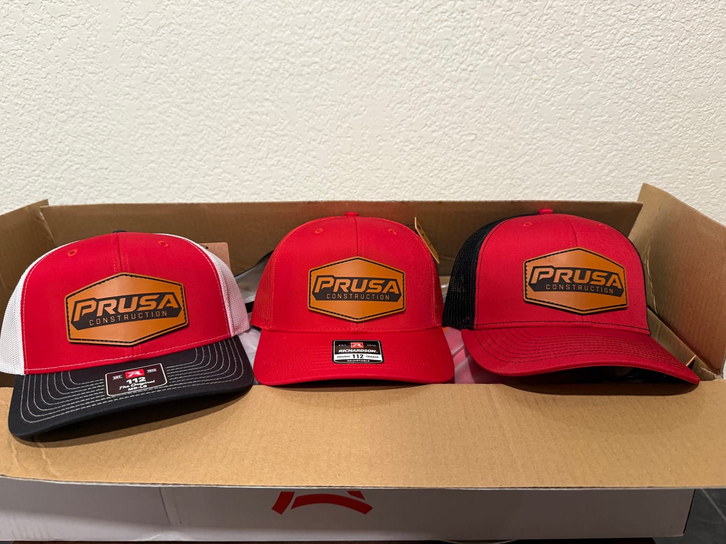 Customer photo review of Premium Custom Leather Patch Hats (Wholesale)