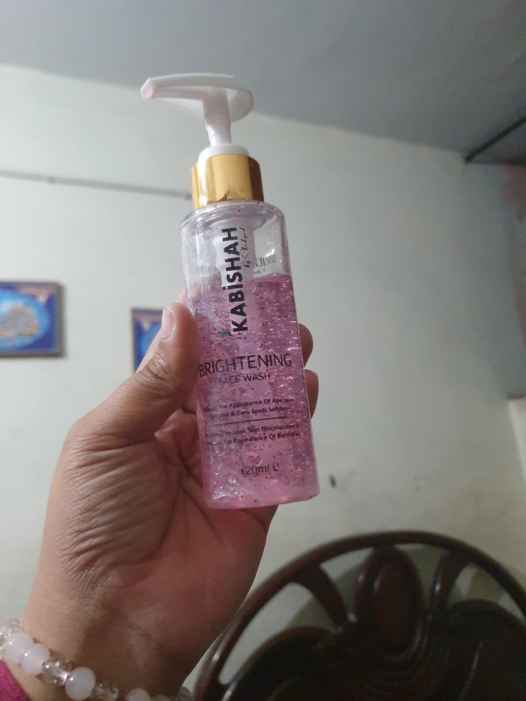 Customer photo review of LuminaBright Whitening Face Wash