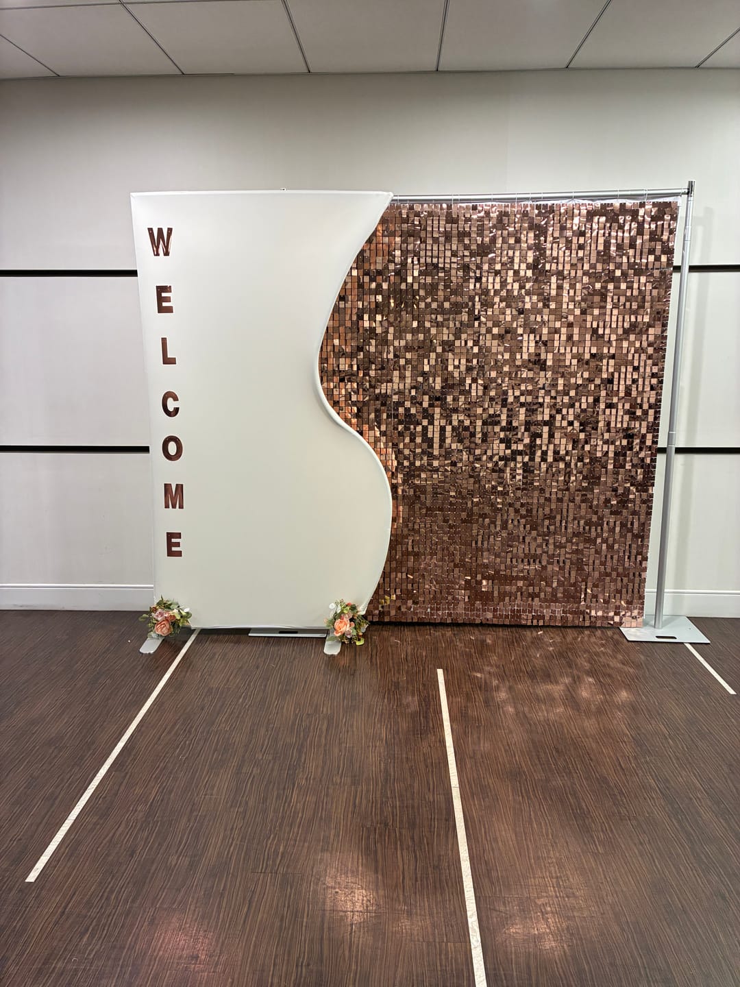 Customer photo review of 4x7ft Half Vase Backdrop Metal Frame Stand for Birthday Event Decoration