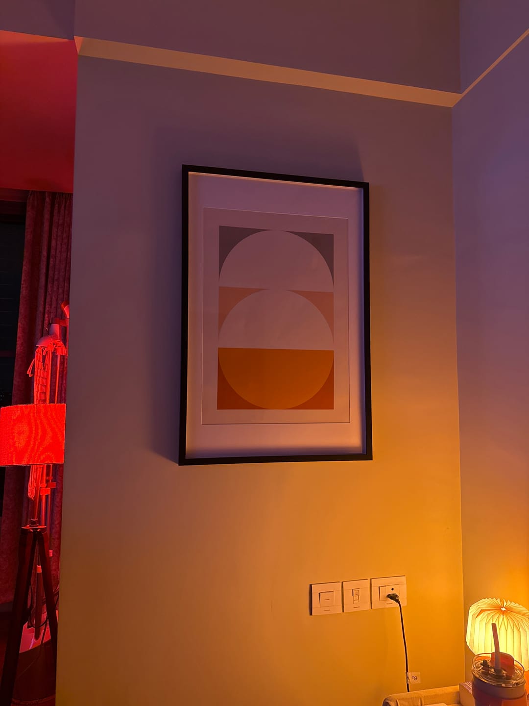 Customer photo review of Pastel Geometric Splash Abstract Wall Art