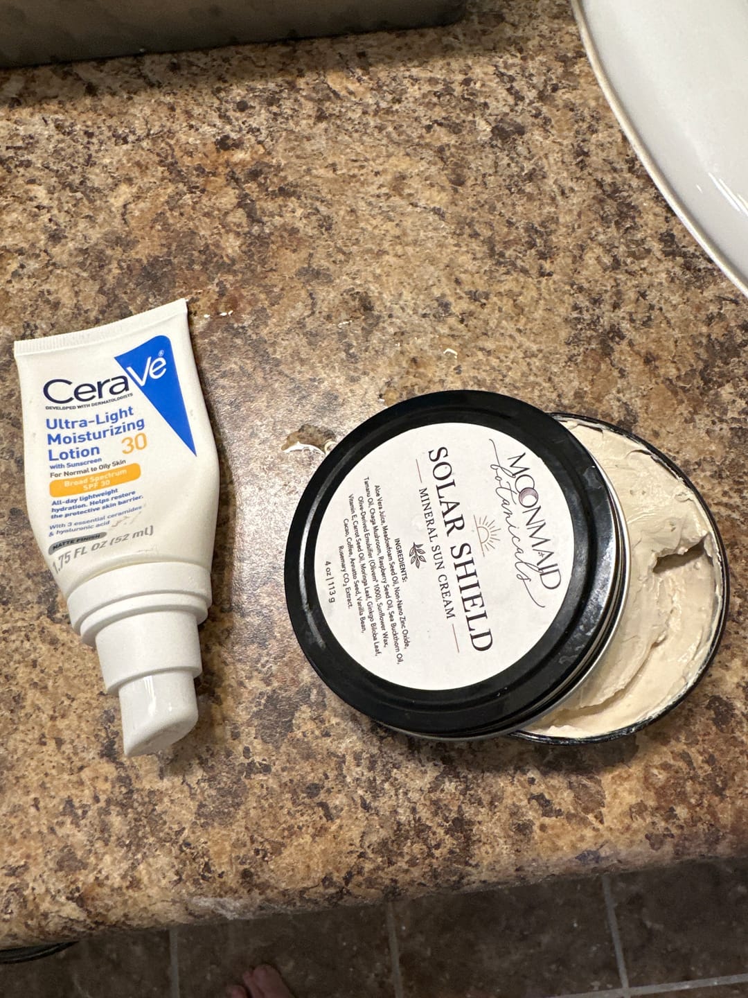Customer photo review of Solar Shield - Mineral Sun Cream