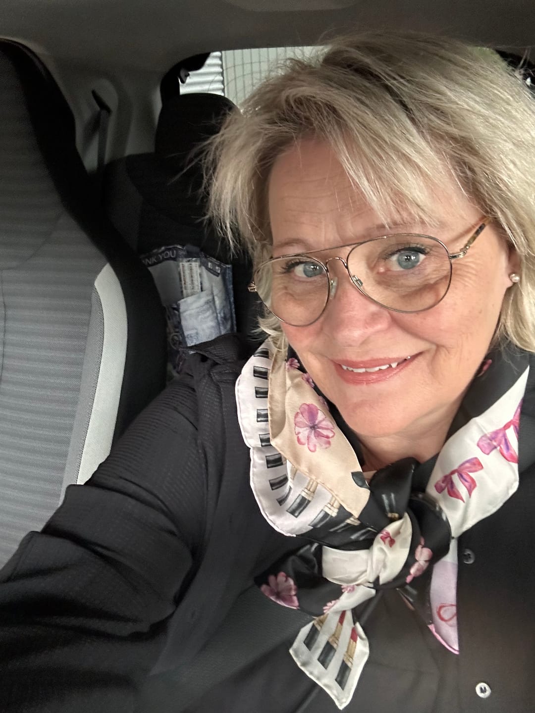 Customer photo review of Lipstick, Square Silk Scarf