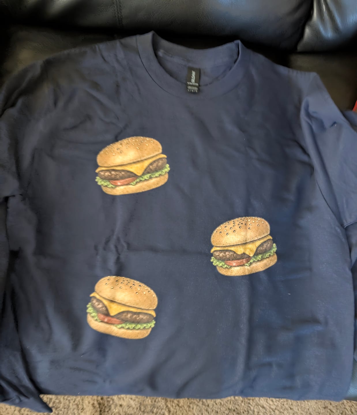 Customer photo review of 3 Burgers — Long Sleeve Tee