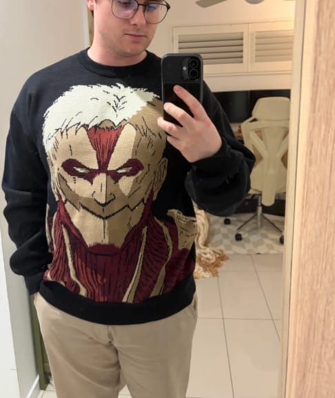 Customer photo review of AOT Sweatshirt