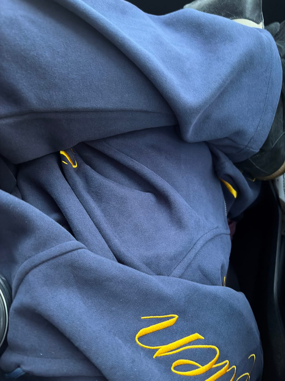 Customer photo review of Aelfric Eden Boxy Script Embroidery Hoodie Sets
