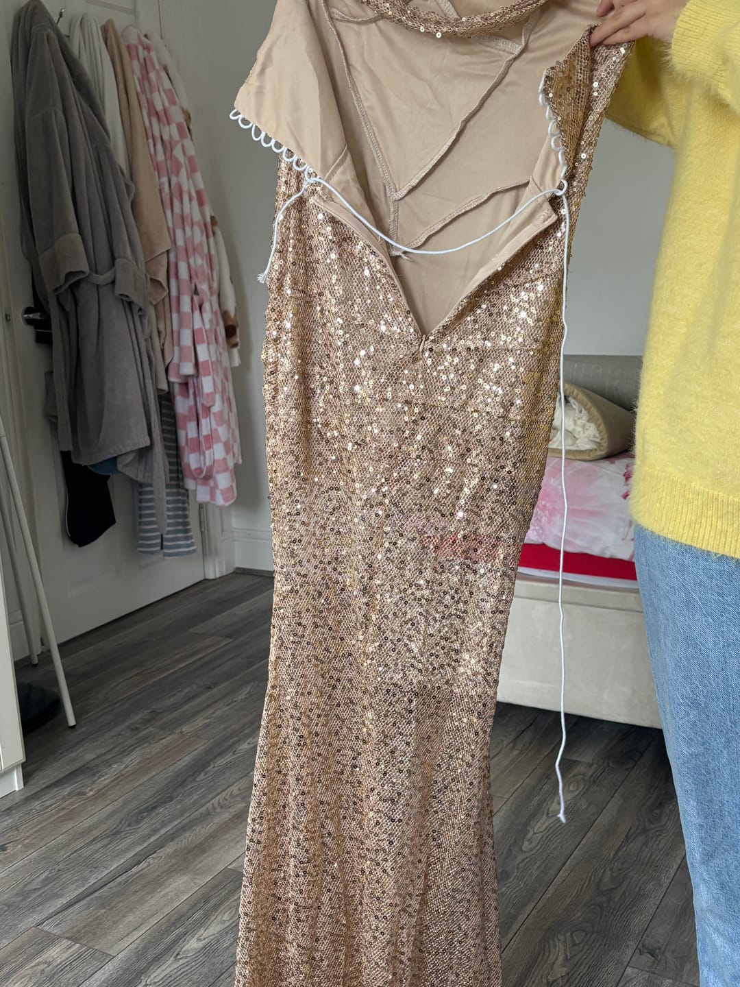 Customer photo review of Gold Mermaid Gown