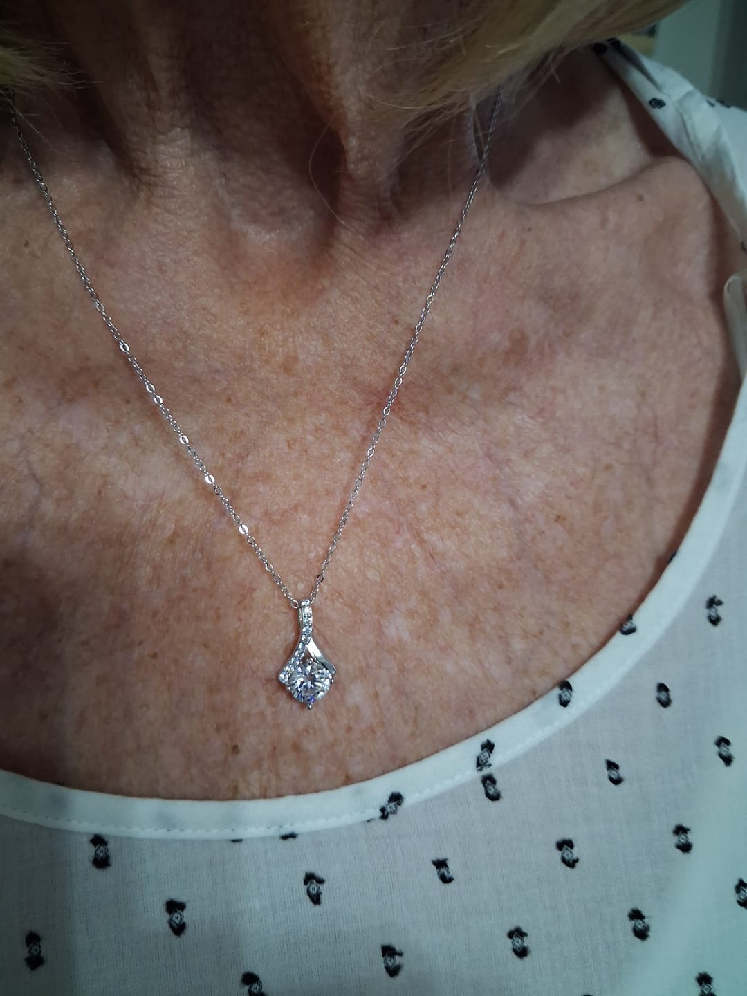 Customer photo review of To My Wife, Forever and Always - white gold necklace