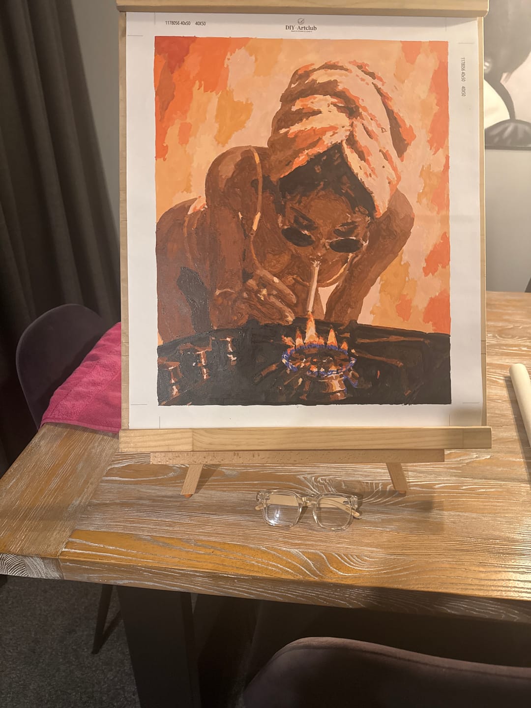 Customer photo review of Too Hot to Handle | Paint by Number