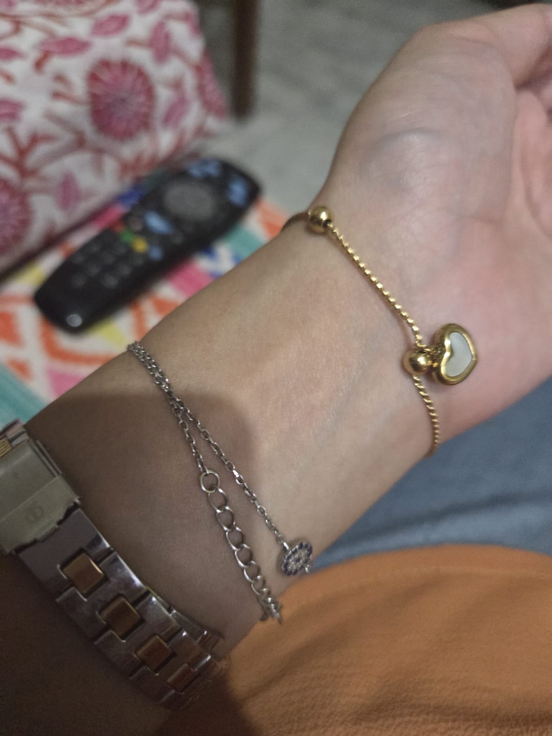 Customer photo review of Moonstone Heart Bracelet