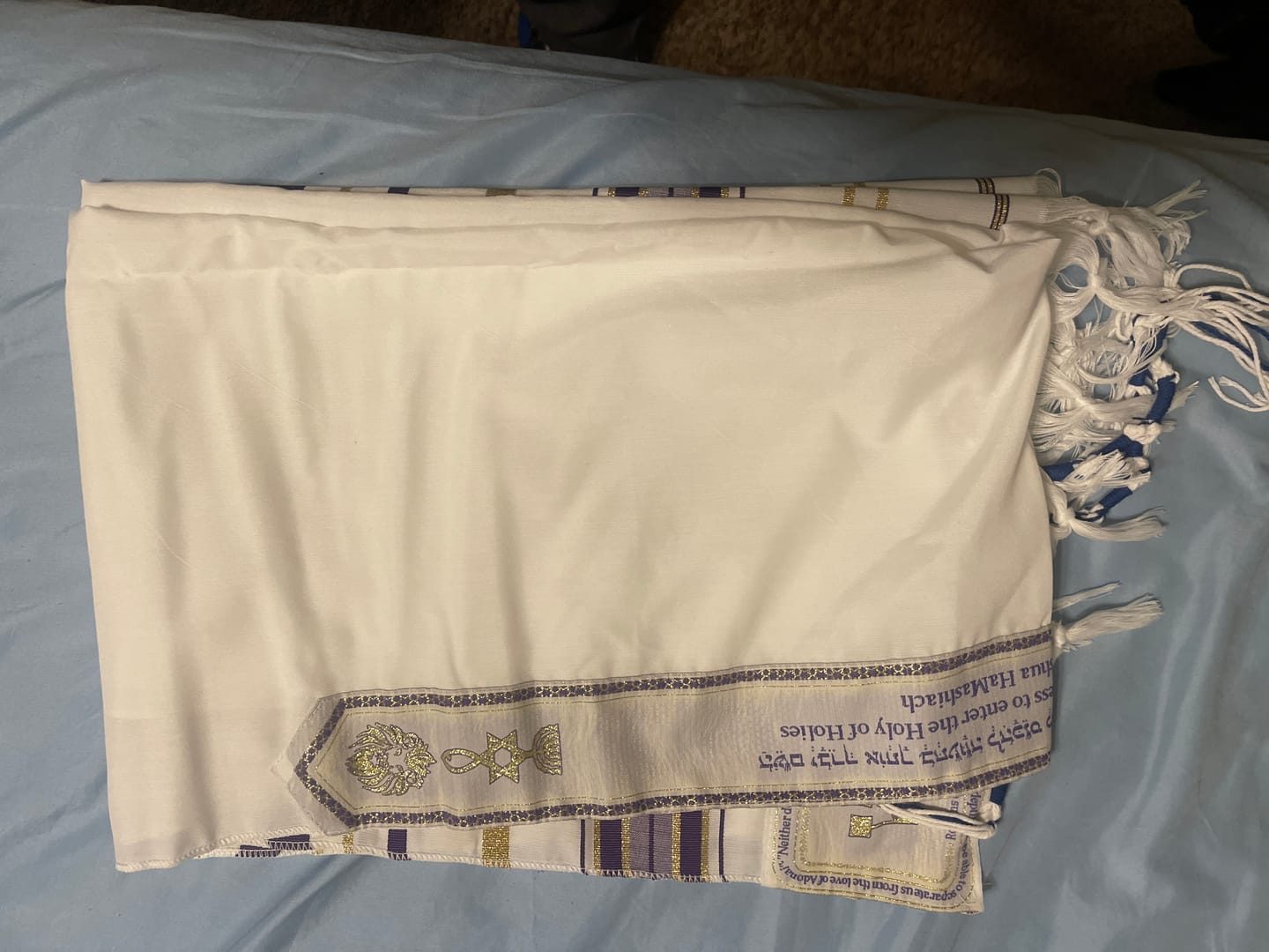 Customer photo review of Messianic Prayer Shawl Tallit