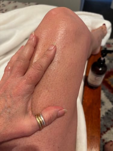 Customer photo review of NØRD BODY Peptide Body Oil