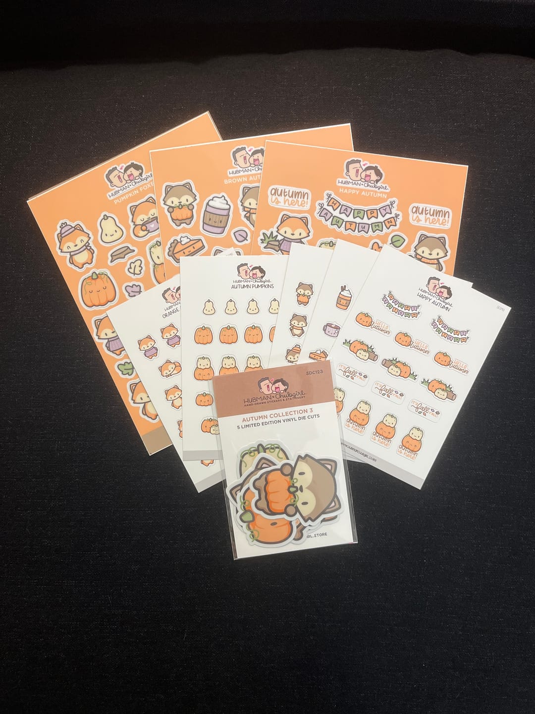 Customer photo review of Autumn Foxes Sticker Set