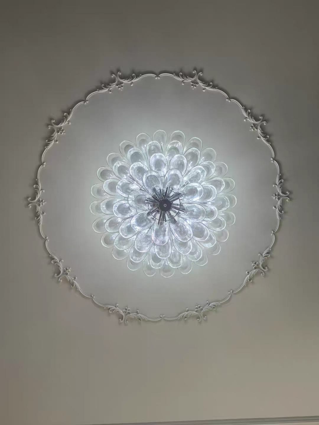 Customer photo review of Alessia White Jade Glass Branch Chandelier