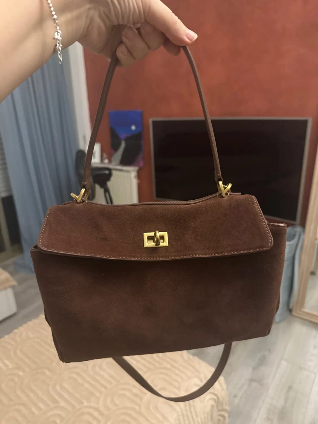 Customer photo review of KELIA - Grand Sac à Main Chic en Daim