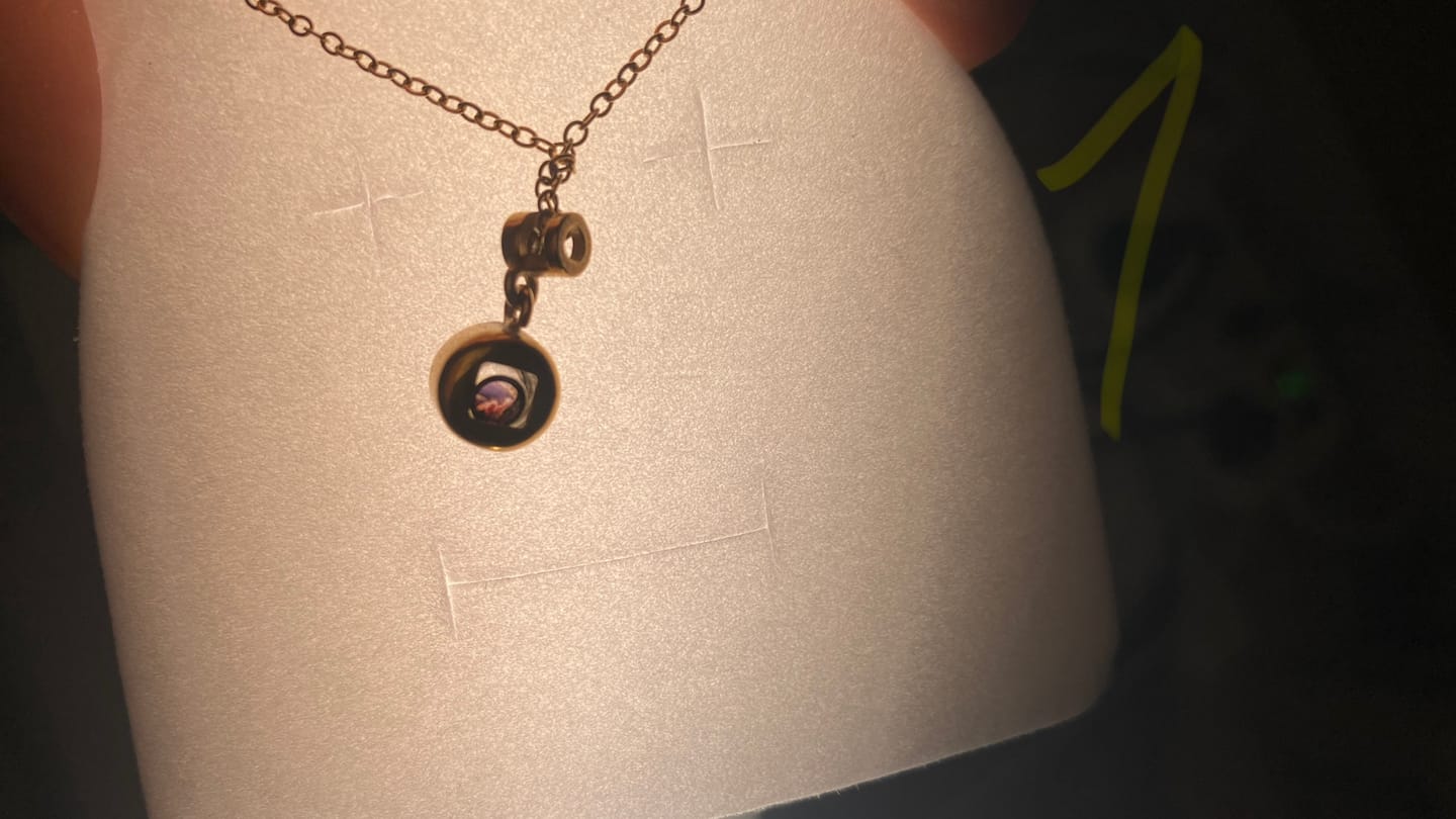 Customer photo review of Halo Photo Necklace