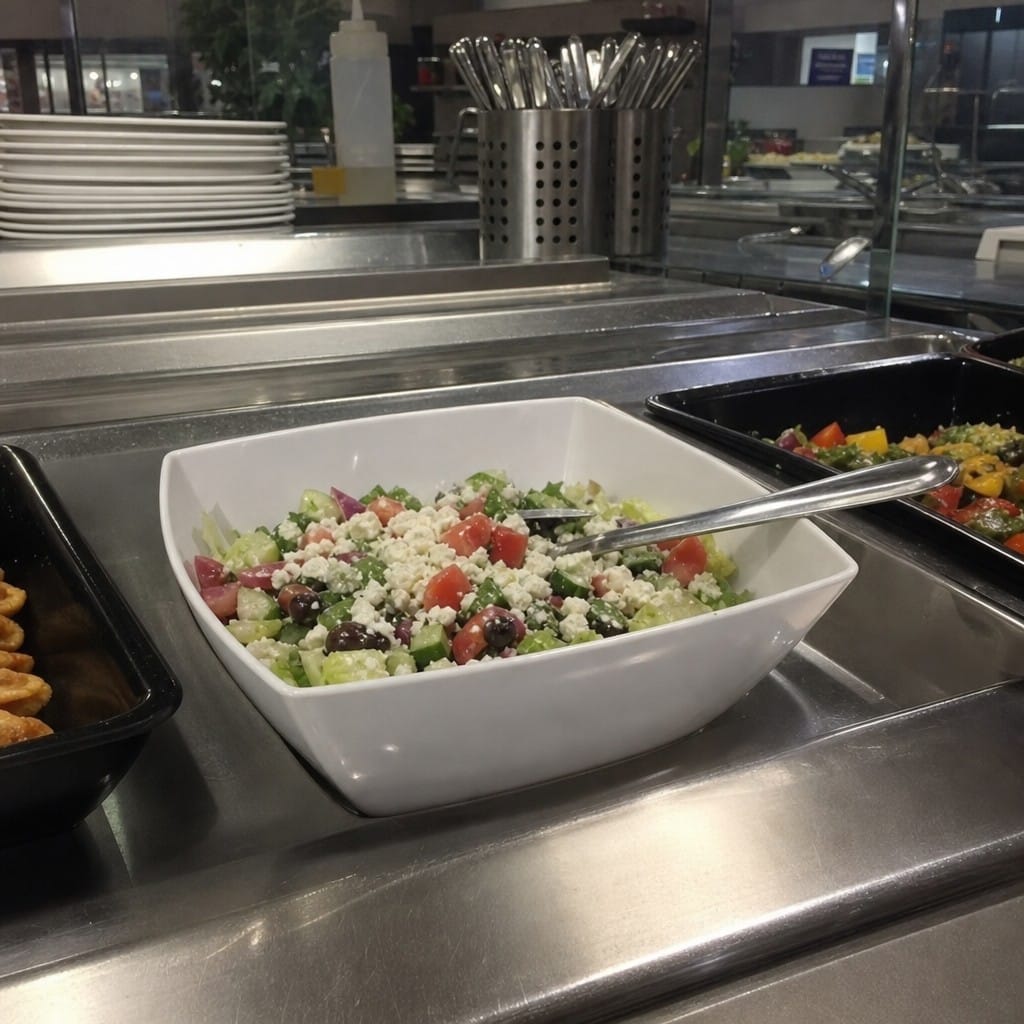 Customer photo review of Curved Bowl 11 inch White Melamine for Table Settings