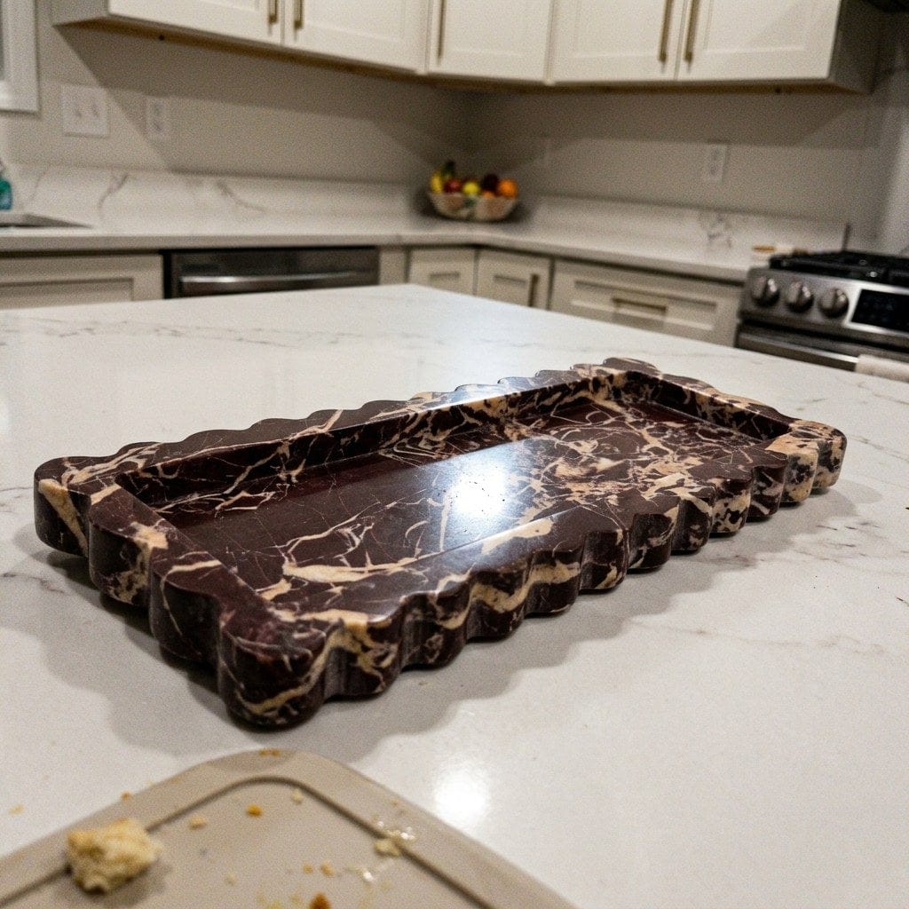 Customer photo review of ScallopTray | Marmor Tablett Deko