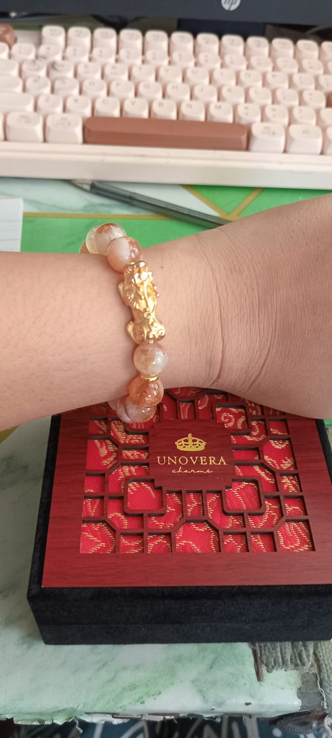 Customer photo review of 2026 Color of the Year Gold-Citrine-PiYao for Abundance-Success-Good Fortune