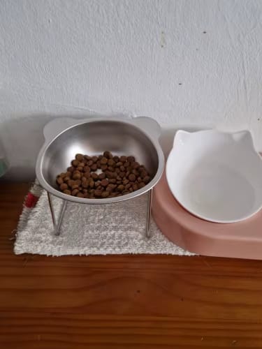 Customer photo review of ElevateBowl – Höher fressen, tiefer entspannen – entlaste die Wirbelsäule deiner Katze jeden Tag!