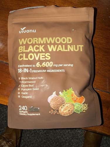 Customer photo review of 18-in-1 Black Walnut & Wormwood Herbal Digestive Cleanse Softgels, 80-Day Supply