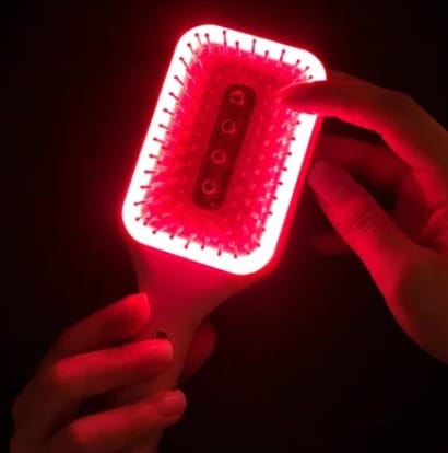 Customer photo review of RootGlow™ LED Scalp Massage Brush — Red Light Glow, Vibration & Oil Applicator