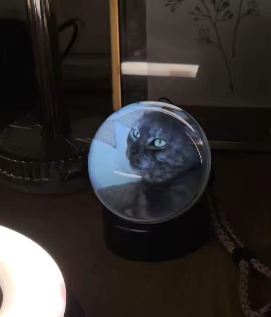 Customer photo review of 3D Video Crystal Ball